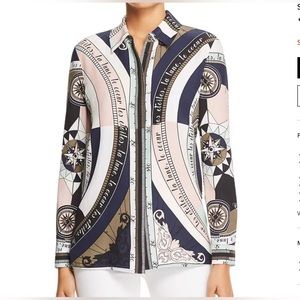 100% Silk Tory Burch Printed Blouse
